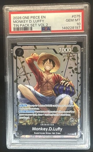 2026 One Piece Monkey D. Luffy Promo Tin Pack PSA 10 GEM MINT