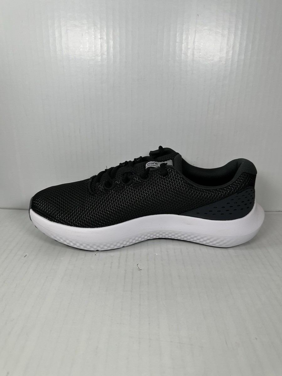 Size 10 Under Armour Shoes Mens WIDE Black White Charged Surge 4 4E 3028249-002 Under Armour Surge 4 Extra Wide 4E Jogging Shoes main image 4