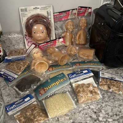 Strawberry Jam 4 Granny Dolls Mrs. Claus 5 Doll Hair & 4 Bully Doll Hair Lot