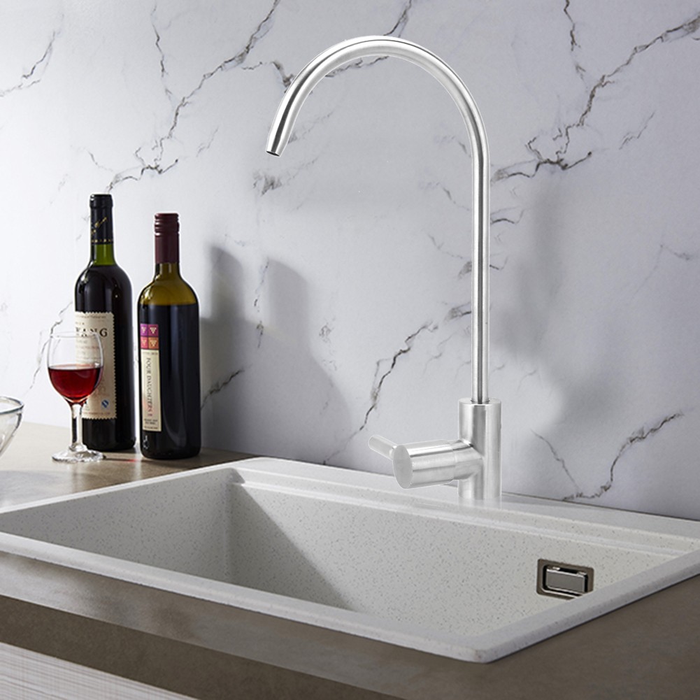 360° Swivel Stainless Steel Faucet For Water Purifier System G1/4in Trending