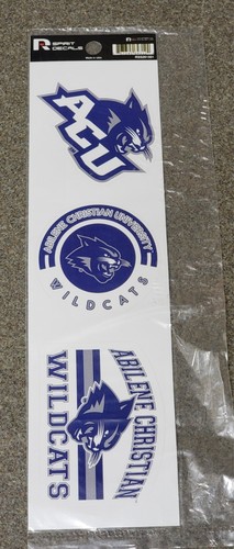 3 Abilene Christian University Wildcats Spirit Decals Set New USA - Picture 1 of 7
