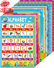 15 Educational Posters for Toddlers Kids Learning Alphabet Numbers Shapes Colors