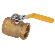 3/4" Brass Ball Valve with Locking Handle, 2 Piece, Full Bore, 600 WOG BV-07...