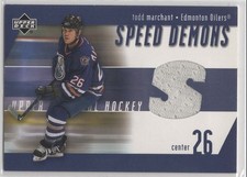 2002-03 Upper Deck UD Speed Demons Todd Marchant Game Jersey #SD-TM Oilers