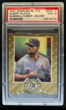 2001 Donruss Albert Pujols Baseball's Best Diamond Kings Silver RC #67/499 PSA 9