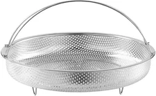 8.8" Stainless Steel Steamer Basket with Rack Food Steaming Veggies Fish