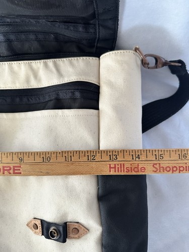 Petunia Pickle Bottom Boxy Backpack Canvas Cream Black XL Baby Diaper Bag - Picture 16 of 17