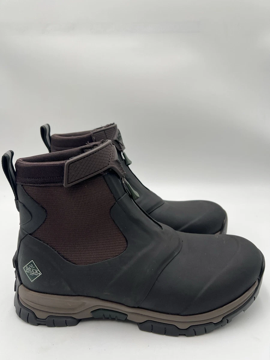 Hunter Corwin Gray Waterproof Rubber Leather Side Zip Rain Boots Size 9M 10F Zip Rubber Boots for Men for sale | eBay main image 4