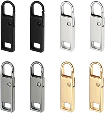 Zipper Pull Replacement (Upgraded), 8 Pcs Detachable Zipper Pull Tabs for Luggag