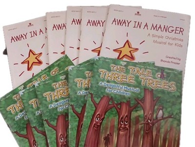 2 Children's Musicals-5 Copies Each- The Tale Of Three Trees & Away In A Manger