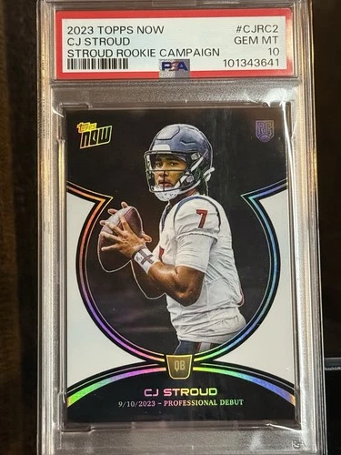 2023 TOPPS NOW #CJRC2 STROUD ROOKIE CAMPAIGN (RC) CJ STROUD PSA 10💎