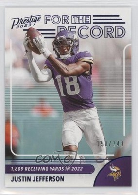 2023 Panini Prestige For the Record Xtra Points Blue /249 Justin Jefferson 00am