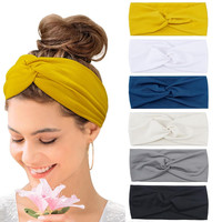 HaarbäNder Damen Breite Elastische Weiche 6 Pcs Sommer Boho Stirnband Print Haar