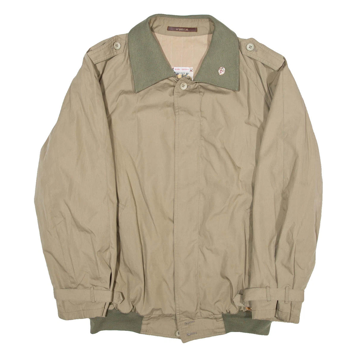 Blouson Homme CANDIA Beige Taille L Coupe Vent Vintage Harry Light