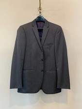 MICHAEL KORS GRAY 37R Slim Fit 2 pc SUIT - Two button Self trim Notch lapels