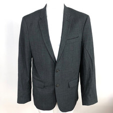 John Varvatos U.S.A. 40 R Gray Men's 100 Wool Button Sport Coat Jacket