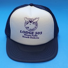 Loyal Order of Moose Lodge 503 Sioux Falls Vintage Snap back Hat Cap Mesh Foam