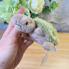 Jellycat Timmy Turtle Bag Charm Soft Plush Toy Keychain NWT Dust Bag Best Gift
