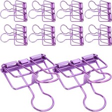 10 Pcs Metal Clips for Paper Office Stationery Bookclip Folder Binder Clamps