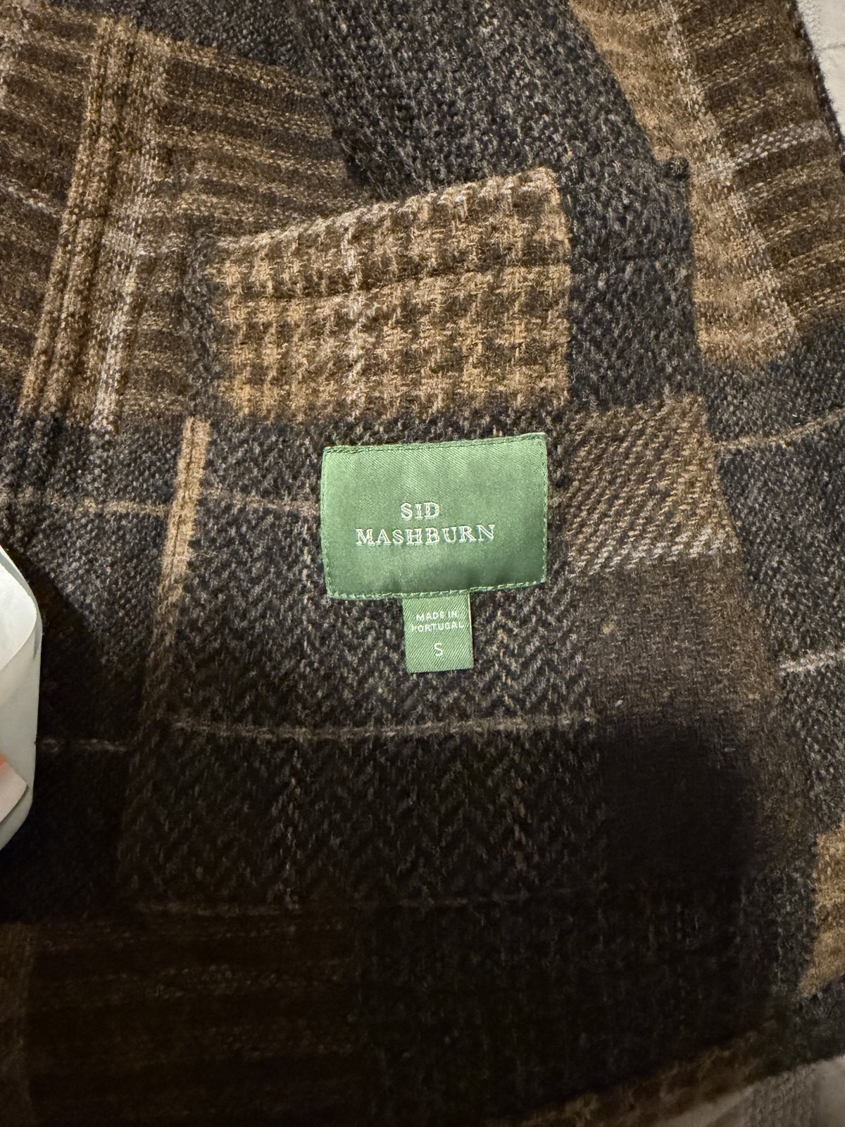 Sid Mashburn Wool Patchwork Chore Jacket Men's Sm… - image 7