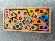 Bauspiel Wooden Toys In Tray