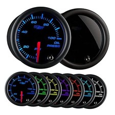 Tinted 7 Color 100 PSI Oil Pressure Gauge Kit - Includes 1/8-27 NPT