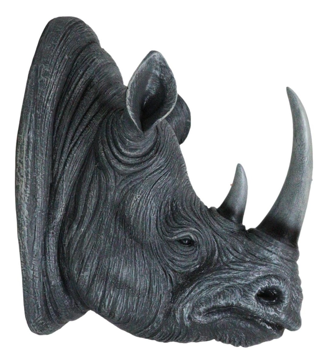 Safari Black Rhino Wall Plaque 14.5