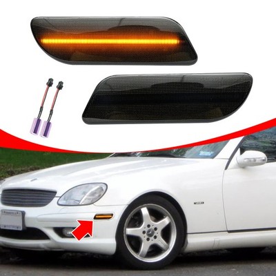 2X Frontblinker Blinker Seitenblinker Schwarz für Mercedes SLK R170 1998-2004