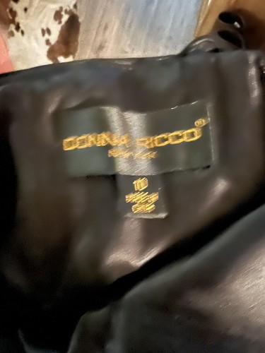 Donna Ricco NY Cocktail Dress Size 10 Holiday Black 100% NEW With Tags Halter - Picture 9 of 9