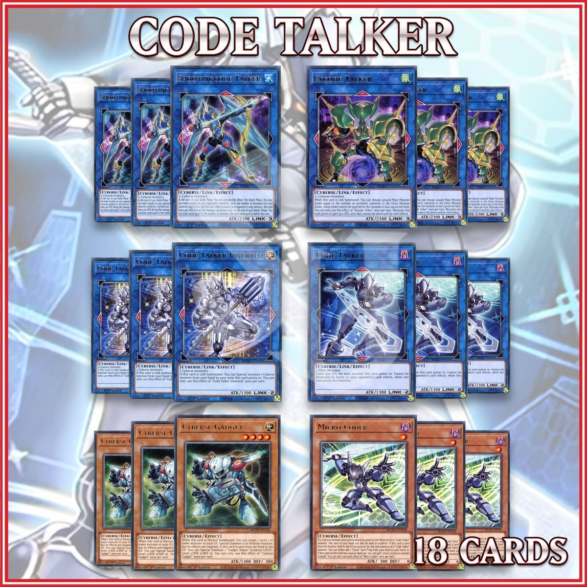 CODE TALKER DECK 18 | Inverted Gadget Excode Micro Coder Shootingcode YuGiOh🔥 