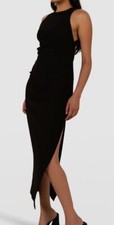  330 Misha Women's Black Marjorie Cutout High-Low Bodycon Dress Size AU4/ US0