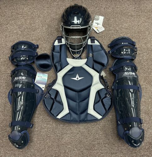 All Star Classic Pro Adult 16+ Catchers Gear Set - Navy Blue - Picture 1 of 9