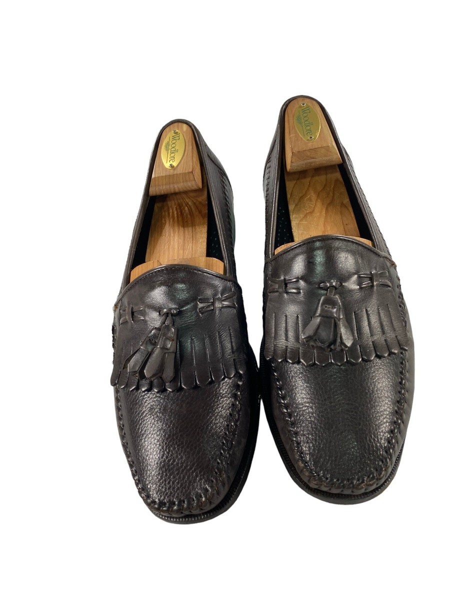 Giorgio Brutini Black La Glove Leather  Loafers with Gold Details Size 9.5 Giorgio Brutini | Shoes | Giorgio Brutini Silver Loafers  main image 4