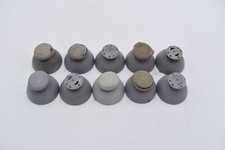 Lot of 10 OEM Gamecube Stick Caps Grey  C-F Condition 