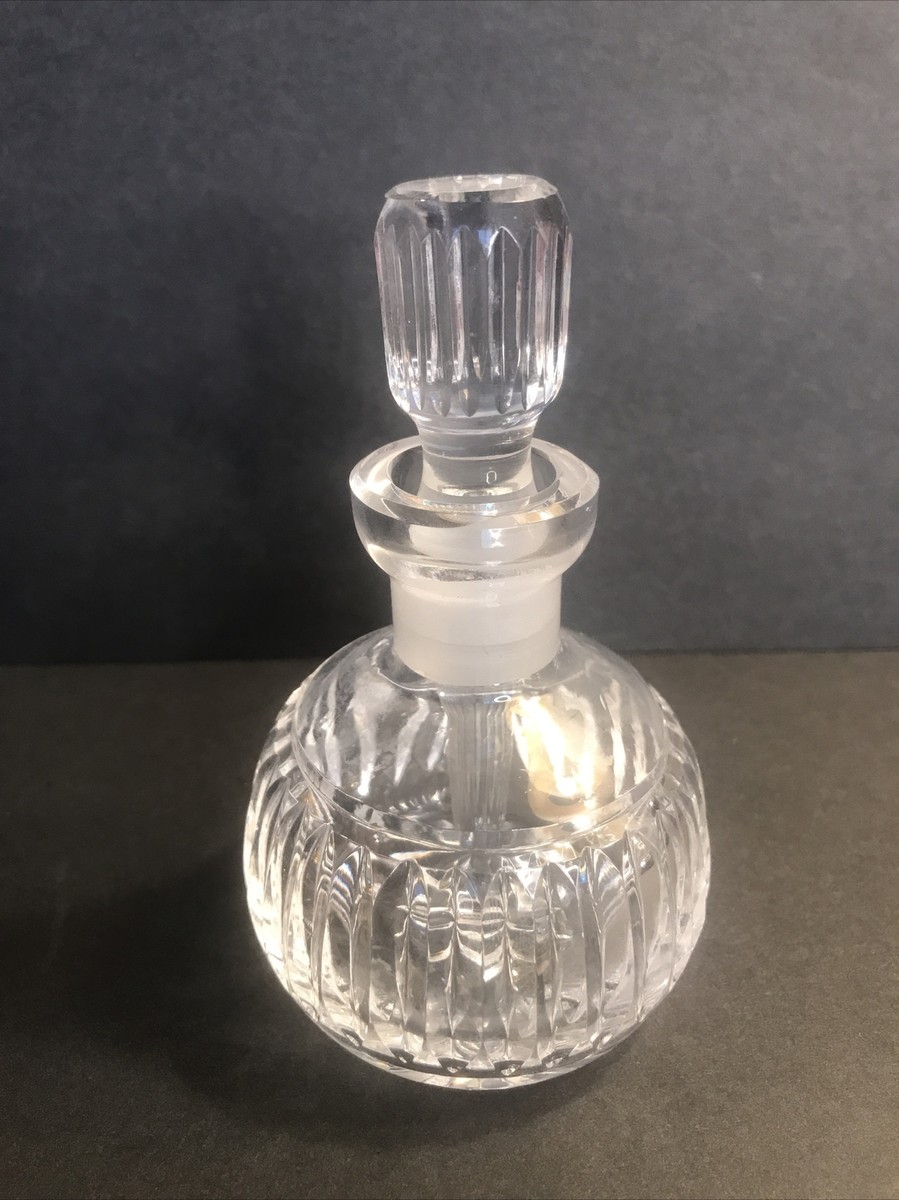 Vintage Waterford Style crystal perfume bottle/Cut crystal/Ireland