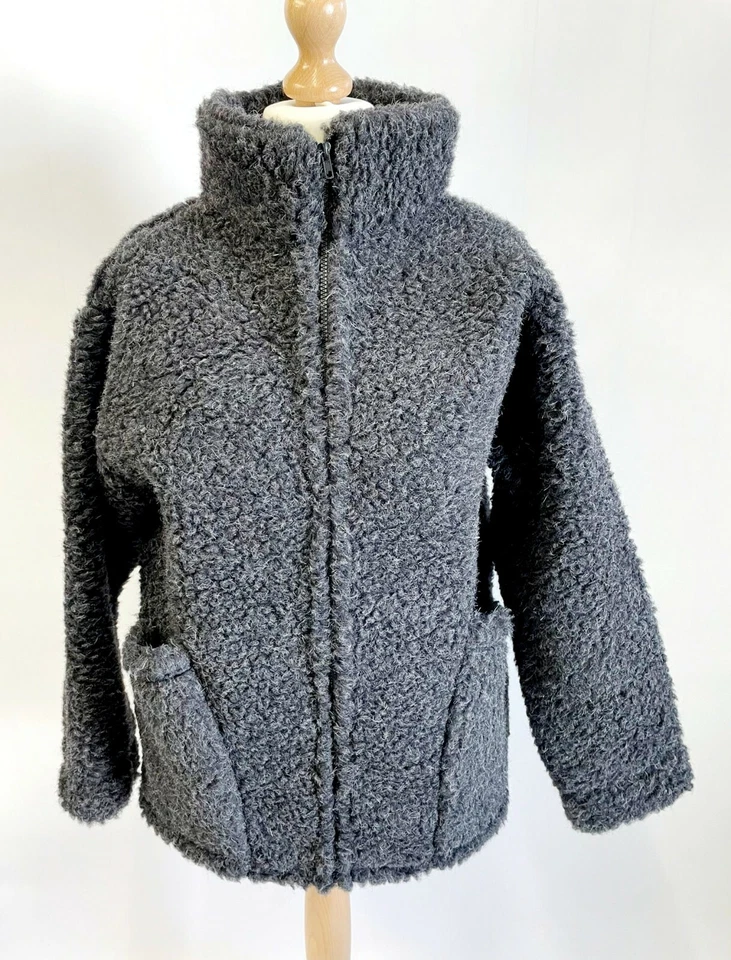 Wolljacke MERINO Schurwolle 100% Merinowolle - antrazit - Bild 3 von 4