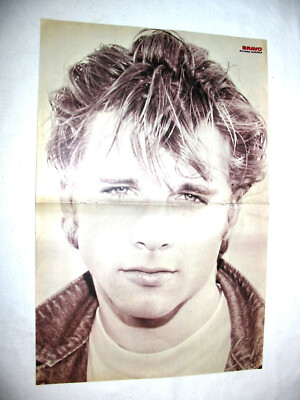 MAXWELL CAULFIELD / SPIDER MURPHY GANG - BRAVO Poster - gefaltet - Sammlerstück