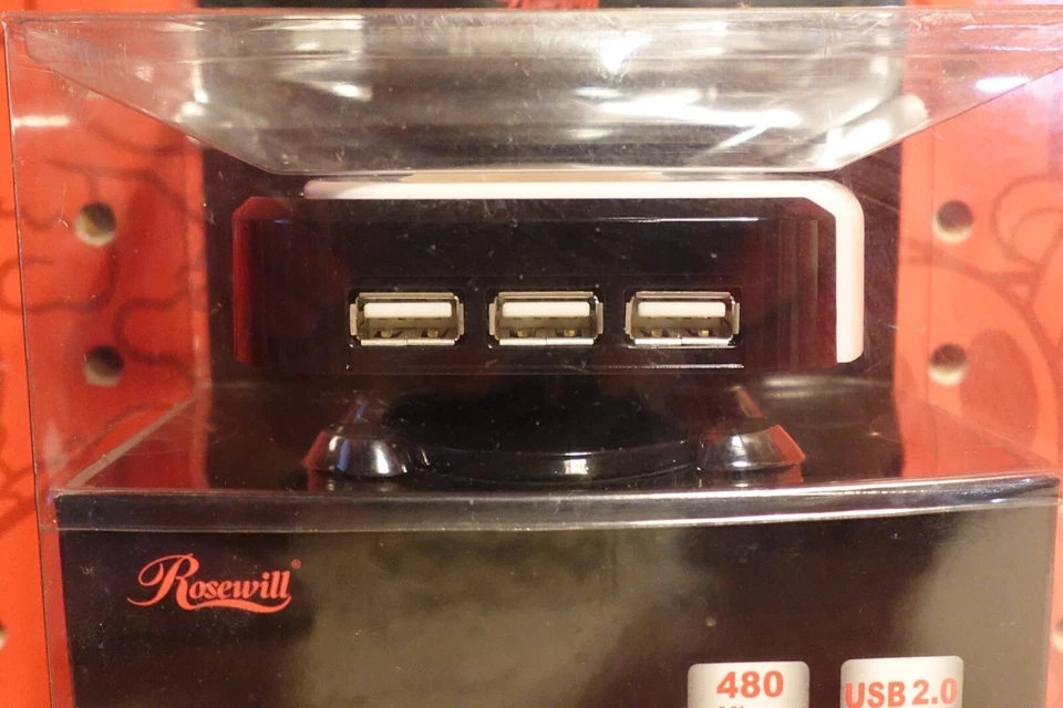 Rosewill Rhb-320w 7 Port High Full & Low Speed Usb 2.0 Hub External Black White - Image 2 of 4
