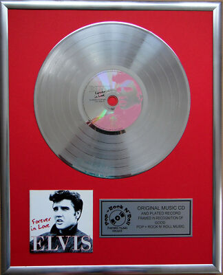 Elvis Presley Forever in Love original CD/Cover+12'' gerahmt goldene Schallplatte