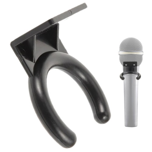 Microphone Holders with Wire Rack Wall Mounted Hook Stands Black