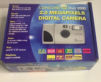 Concord EYE Q Duo 2000 digital camera 2.0 Megapixel *Tested*