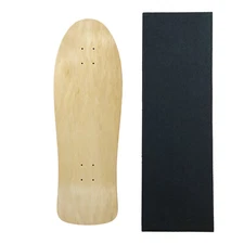 Moose Skateboards Old School 10" x 30" Natural Blank Skateboard Deck with Grip