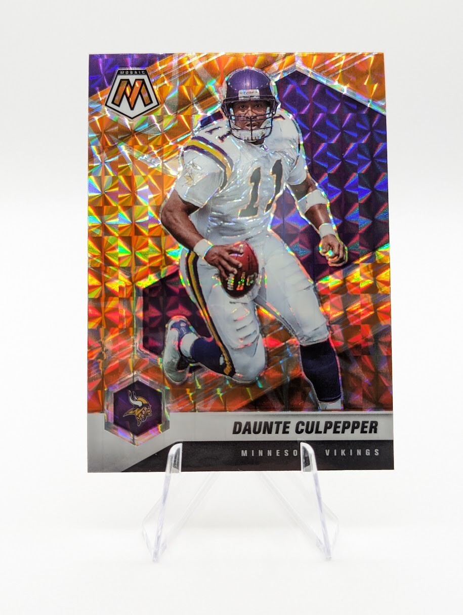 Daunte Culpepper 2021 Panini Mosaic Orange Reactive Prizm #129 Vikings