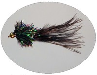 12 Pack Trout Fly Black Goldhead Fritz Lure Size 8 12 Pack Trout Fly Black Goldhead Fritz Lure Size 8