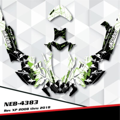 FOR 2008-2012 BRP SKI-DOO REV XP MXZ RENEGADE FULL GRAPHICS WRAP KIT NEB-4383