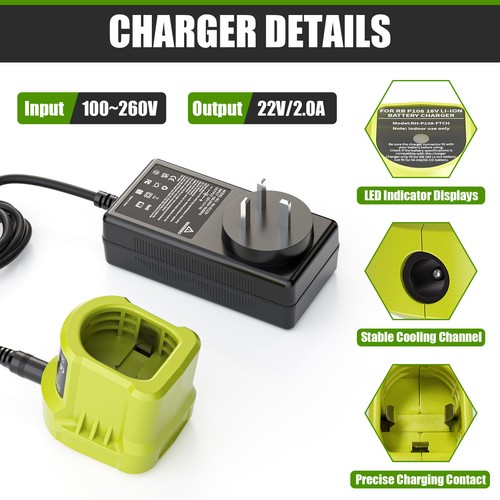 8~12AH 18V Battery For Ryobi One+ Plus P108 Li-ion RB18L50 RB18L40 P104 /Charger - Picture 43 of 56