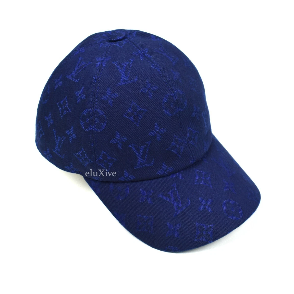 NWT Louis Vuitton LV Navy Blue Monogram Denim Hat Cap Strapback