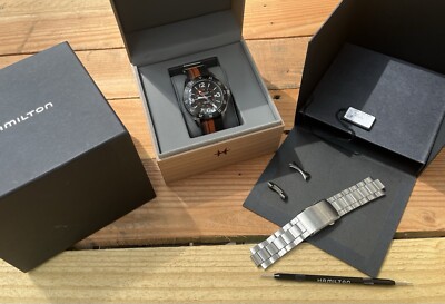 HAMILTON GMT RARE PILOT CLASSIC AVIATION WATCH AUTOMATIC H767550