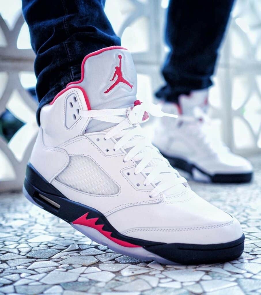 Nike Air Jordan 5 Fire Red Silver Tongue Reimagined 2020 Nike Air Jordan 5 Fire Red Silver Tongue Reimagined 2020