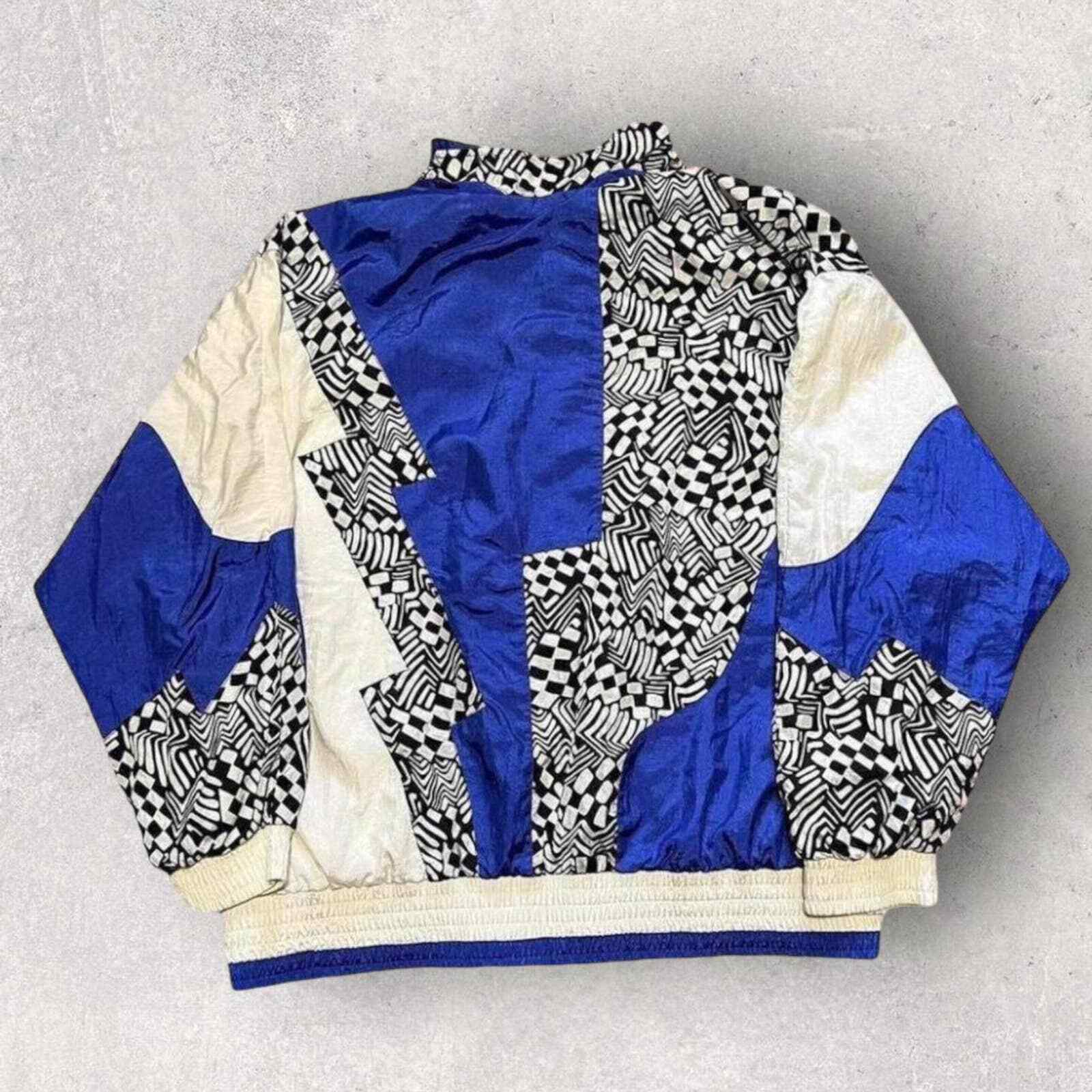 Vintage Funky Geometric Retro Patterned Windbreak… - image 2